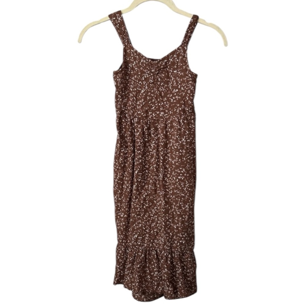 Abercrombie & Fitch Kids Brown Floral Midi Maxi Dress Size 7/8